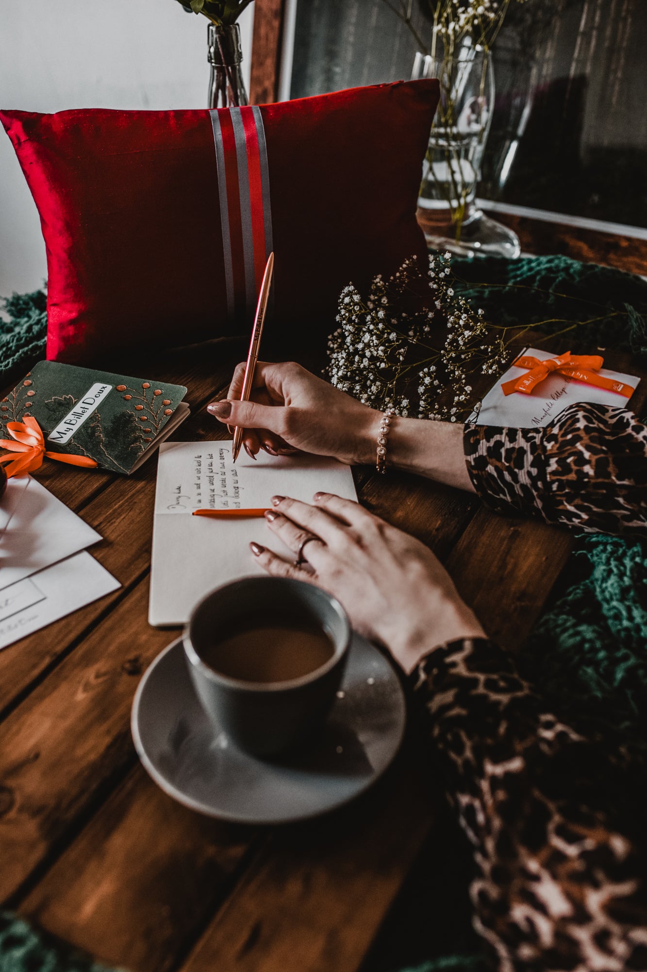 "Deux Rayures" Fuschia pink silk cushion - MyBilletDoux.com