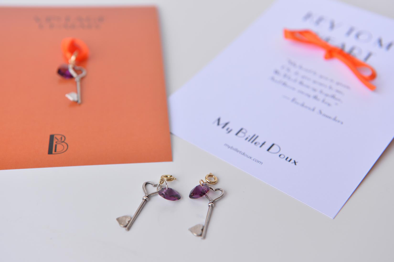 Key to my heart charm - MyBilletDoux.com