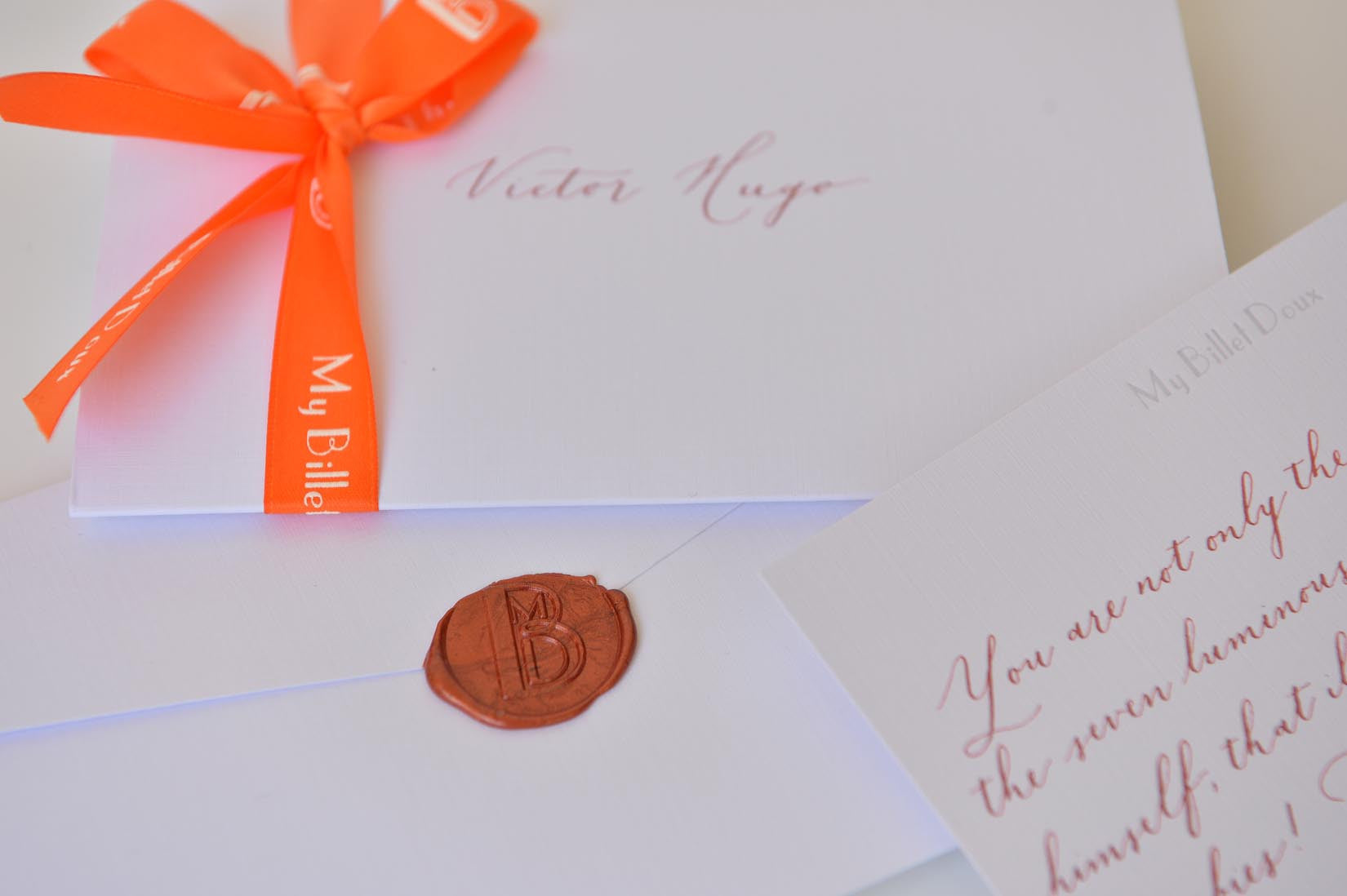 Hand calligraphed note - MyBilletDoux.com