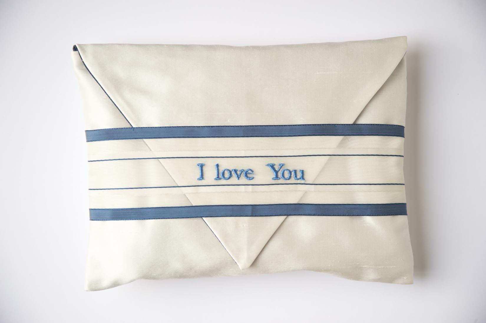 Chiffon porcelain silk envelope cushion - MyBilletDoux.com