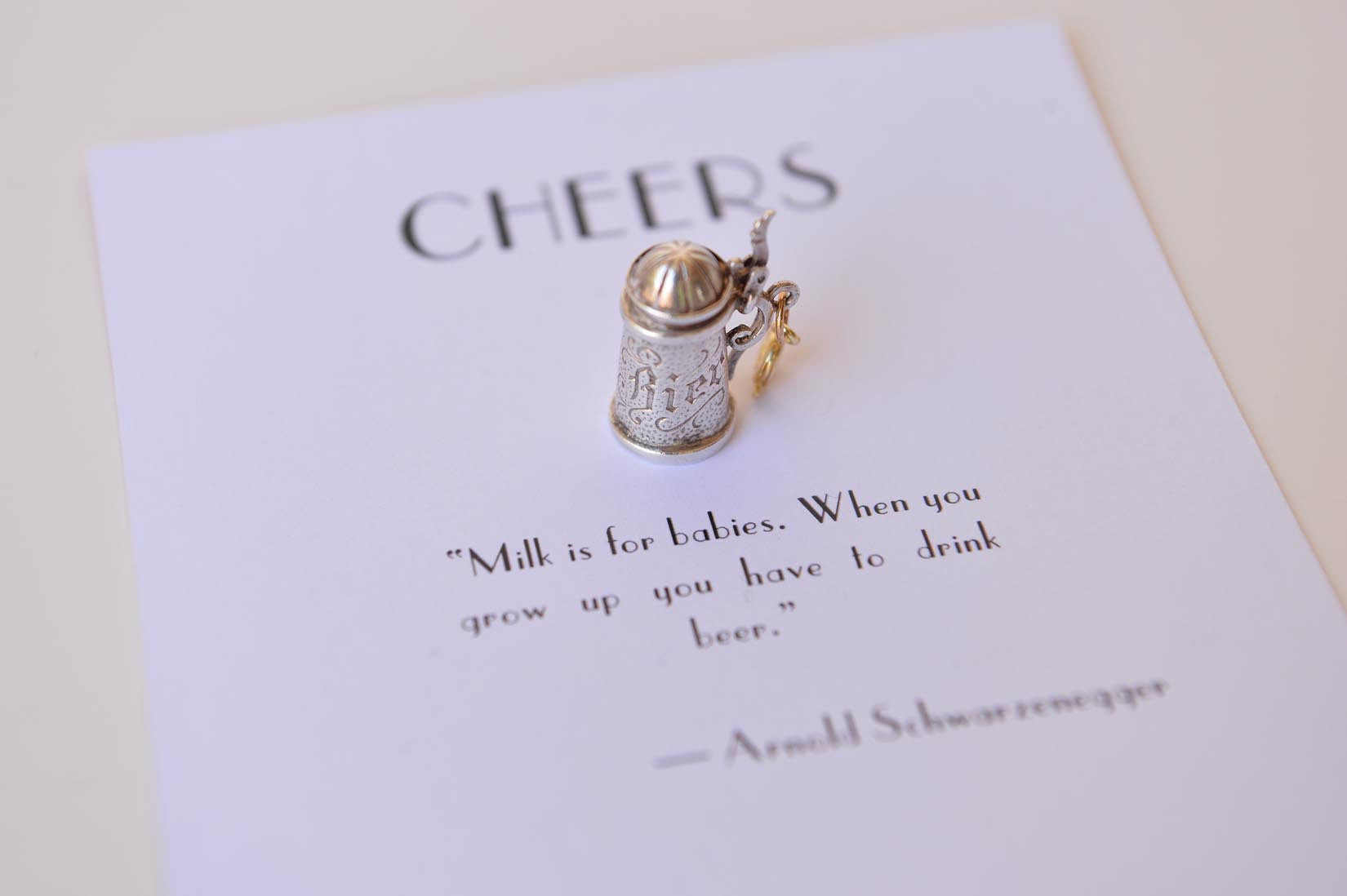 Silver beer tanker charm - MyBilletDoux.com