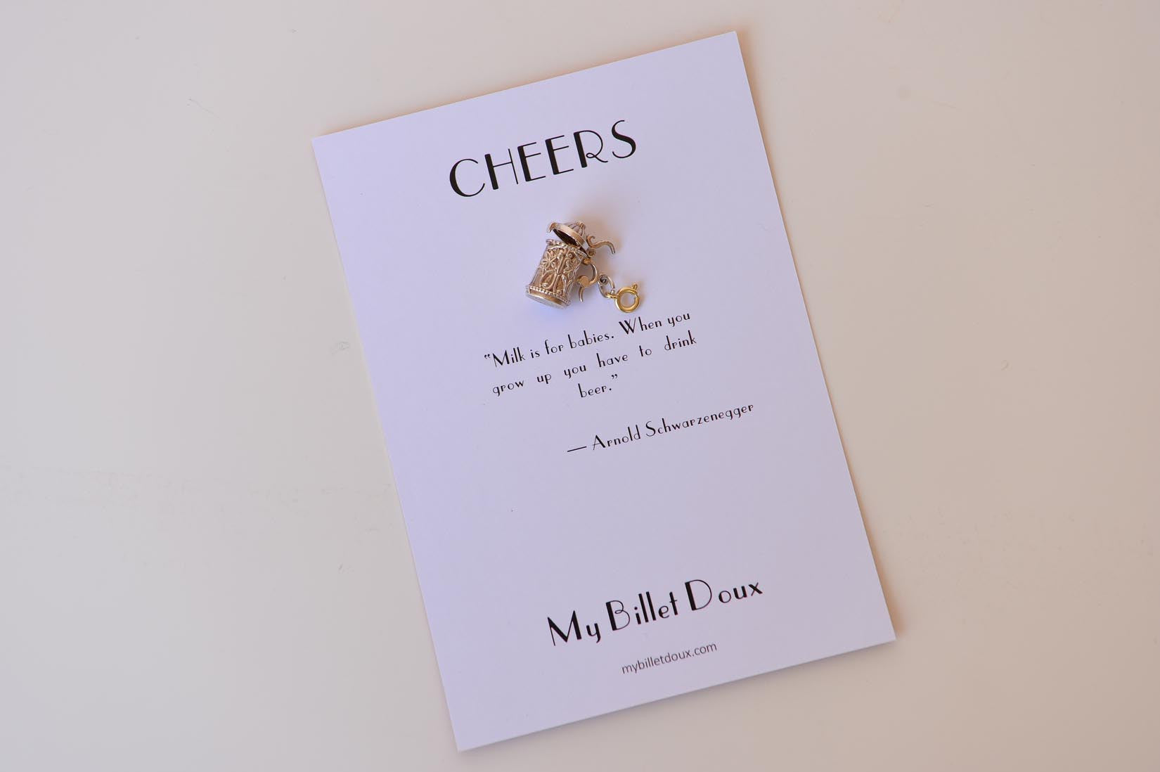 Silver beer tanker charm - MyBilletDoux.com