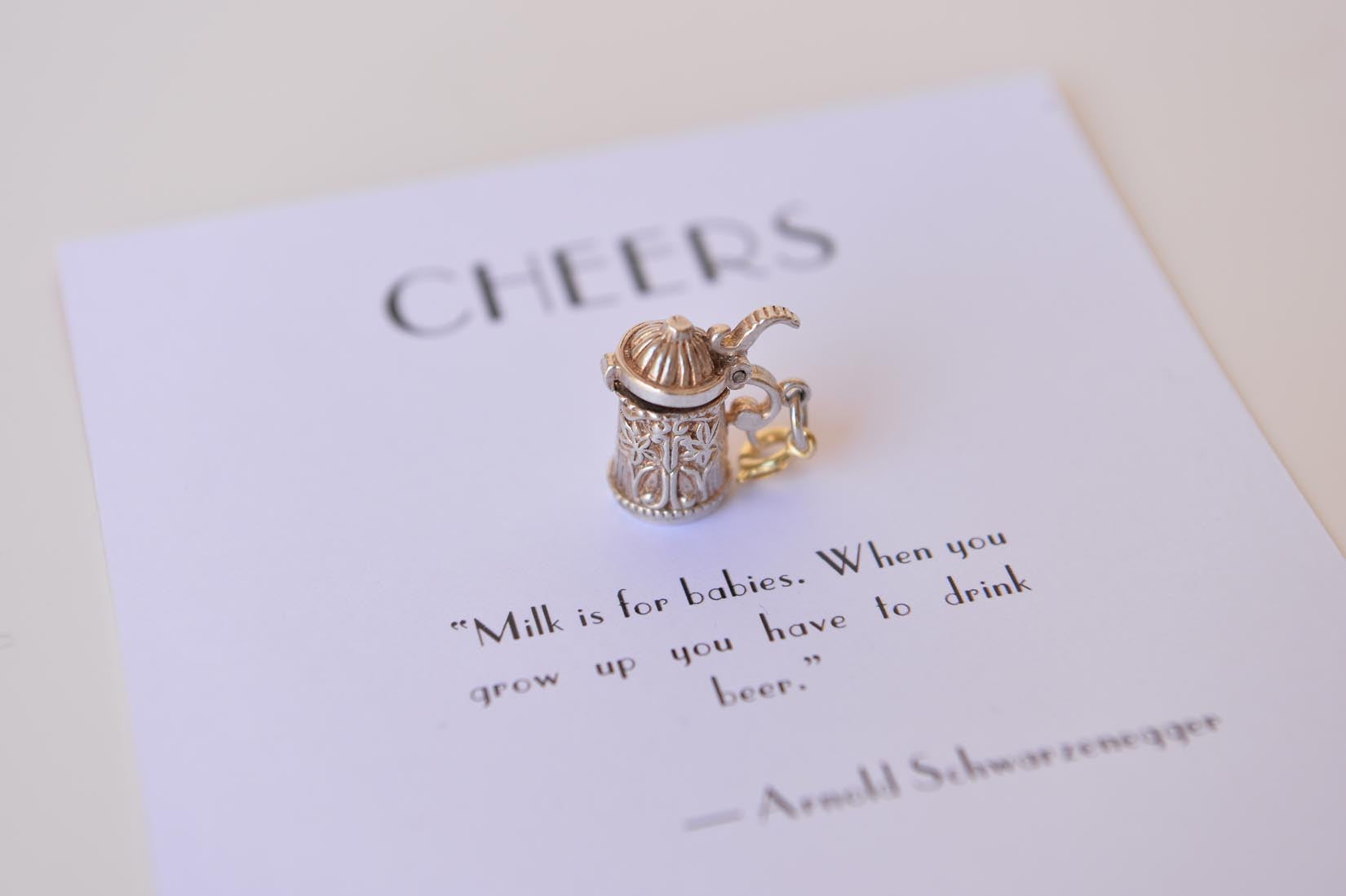 Silver beer tanker charm - MyBilletDoux.com