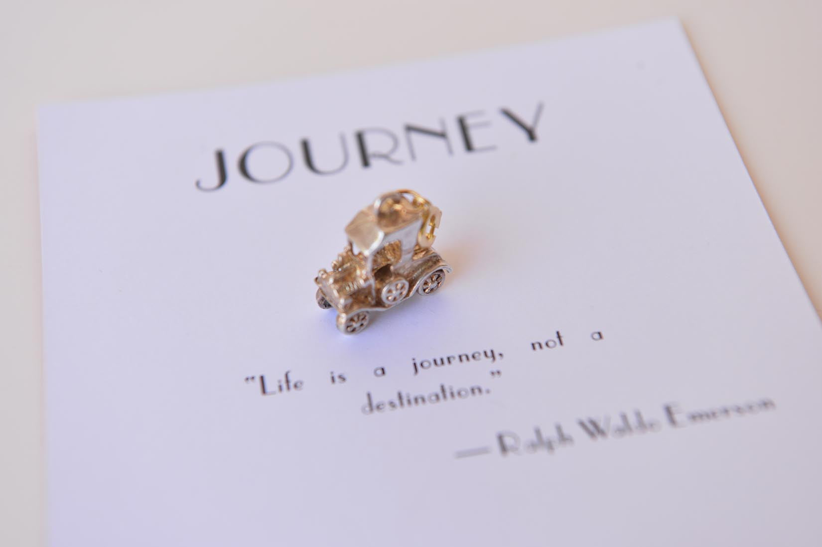 Silver saloon car charm - MyBilletDoux.com