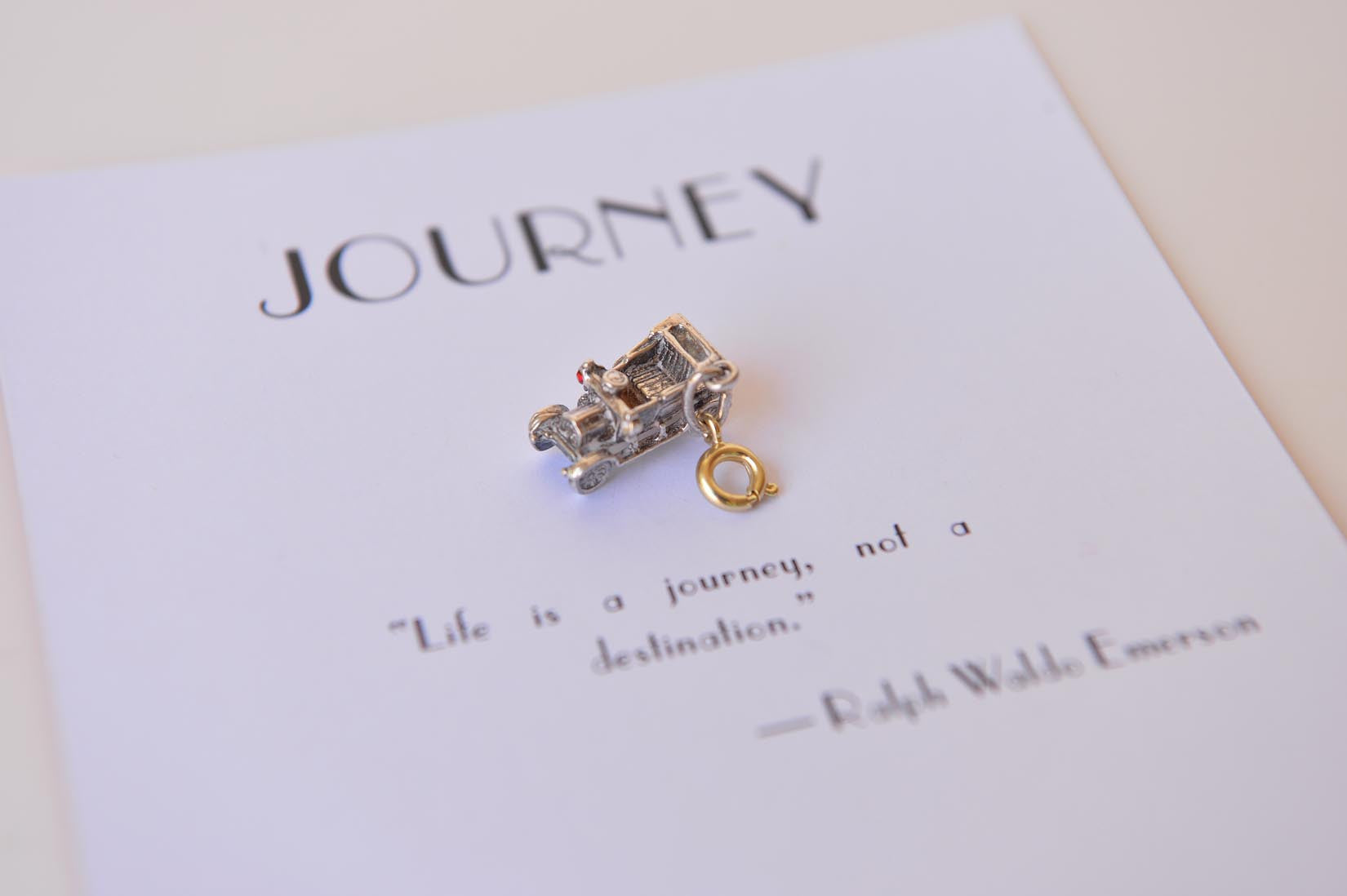 Silver saloon car charm - MyBilletDoux.com