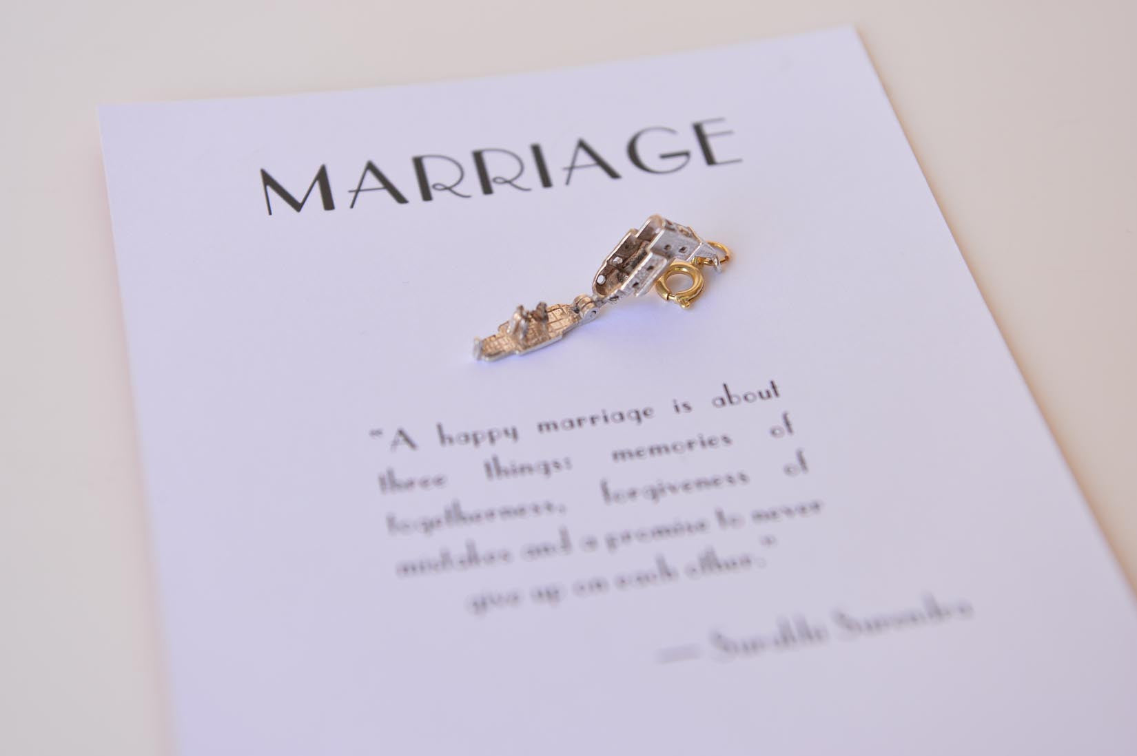 Silver church charm - MyBilletDoux.com