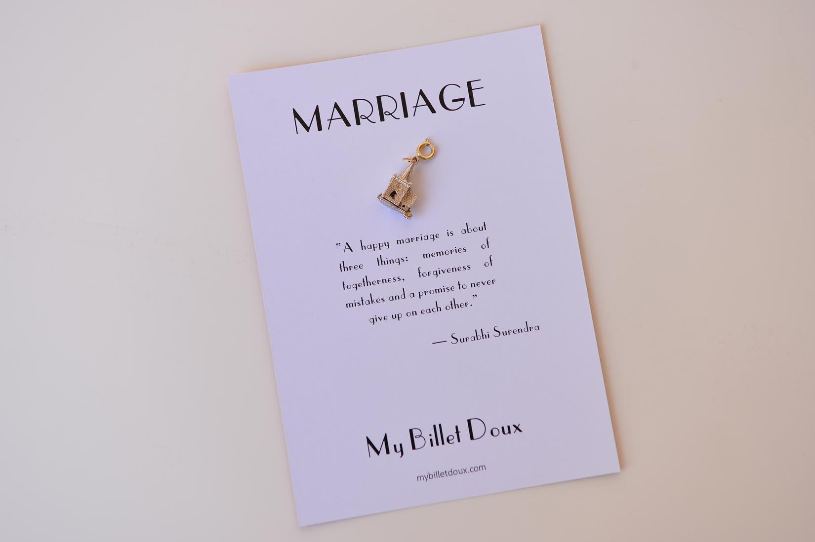 Silver church charm - MyBilletDoux.com