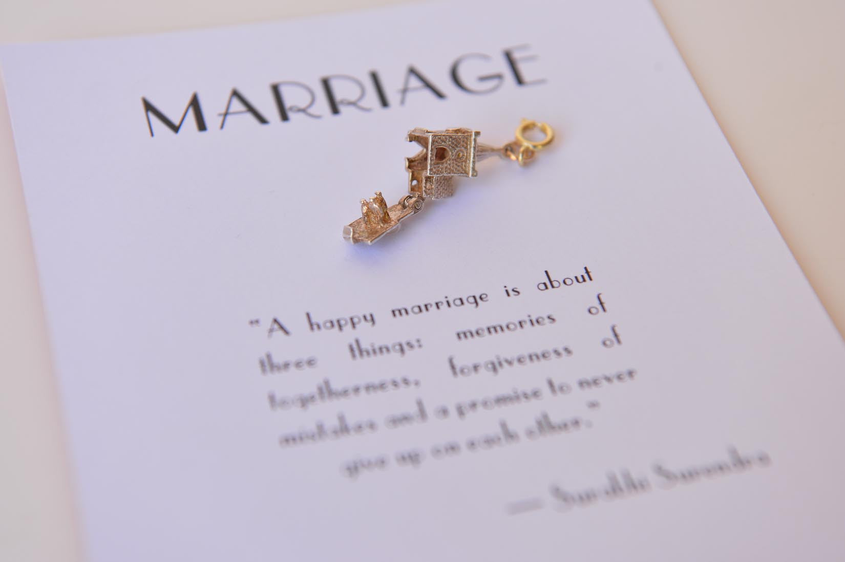 Silver church charm - MyBilletDoux.com