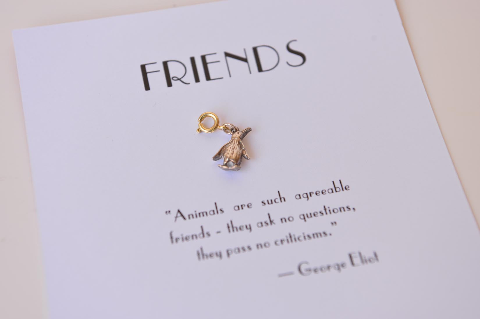 Silver penguin charm - MyBilletDoux.com