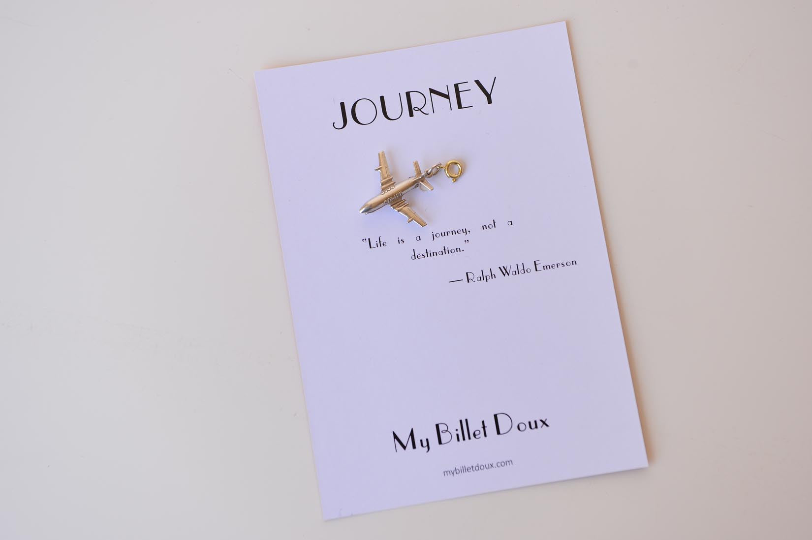 Silver plane charm - MyBilletDoux.com