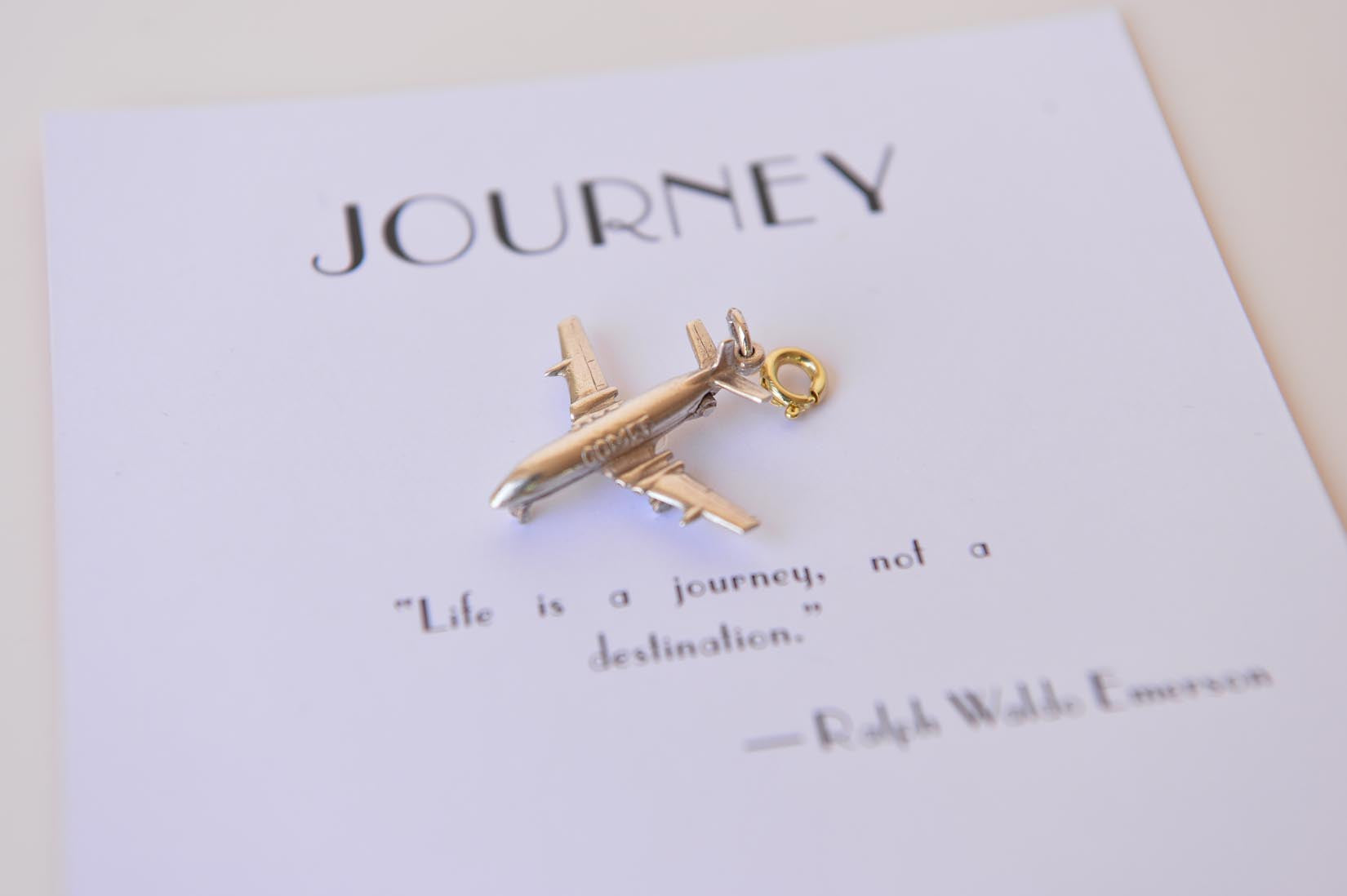 Silver plane charm - MyBilletDoux.com