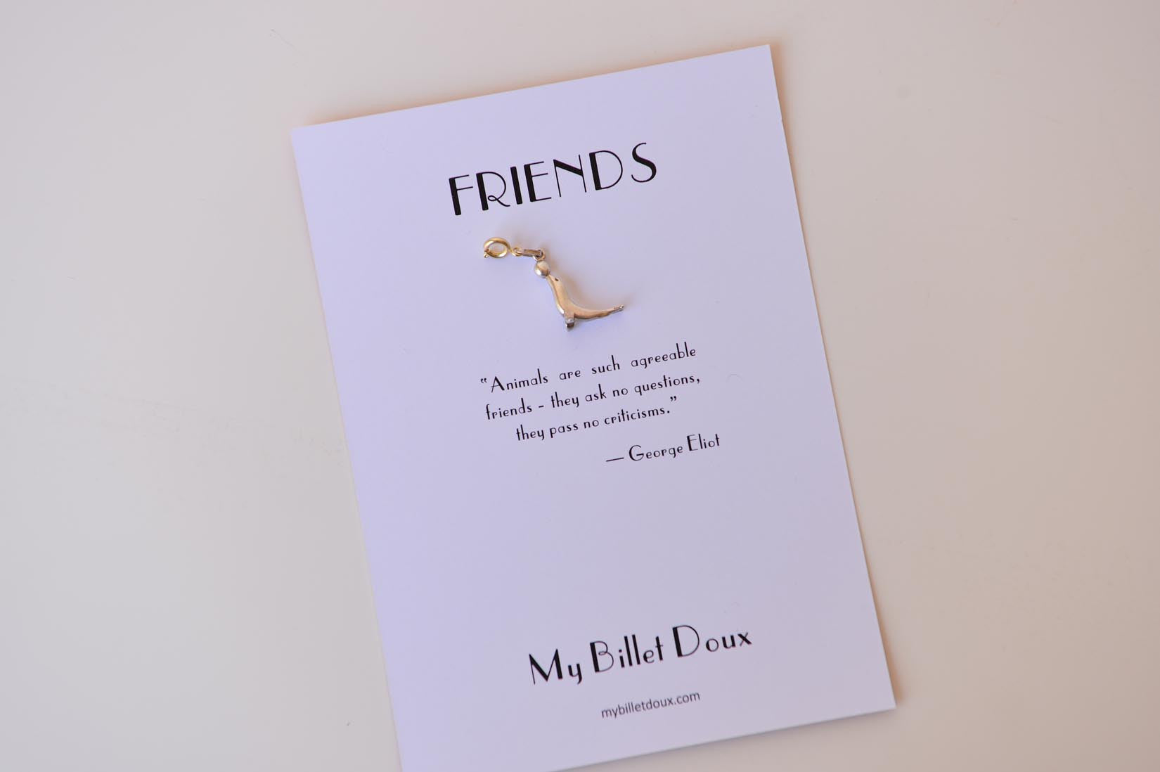 Silver seal charm - MyBilletDoux.com