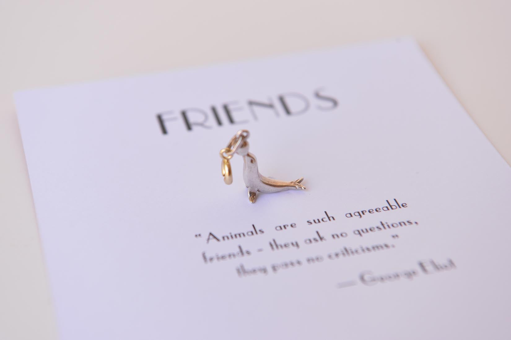 Silver seal charm - MyBilletDoux.com