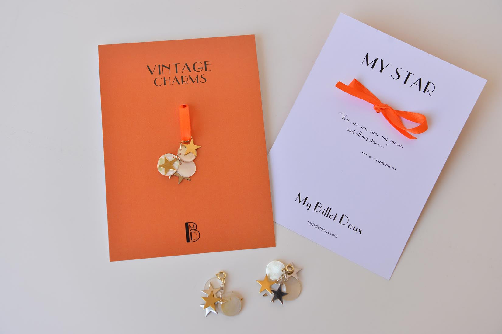 Moon and stars charms - MyBilletDoux.com