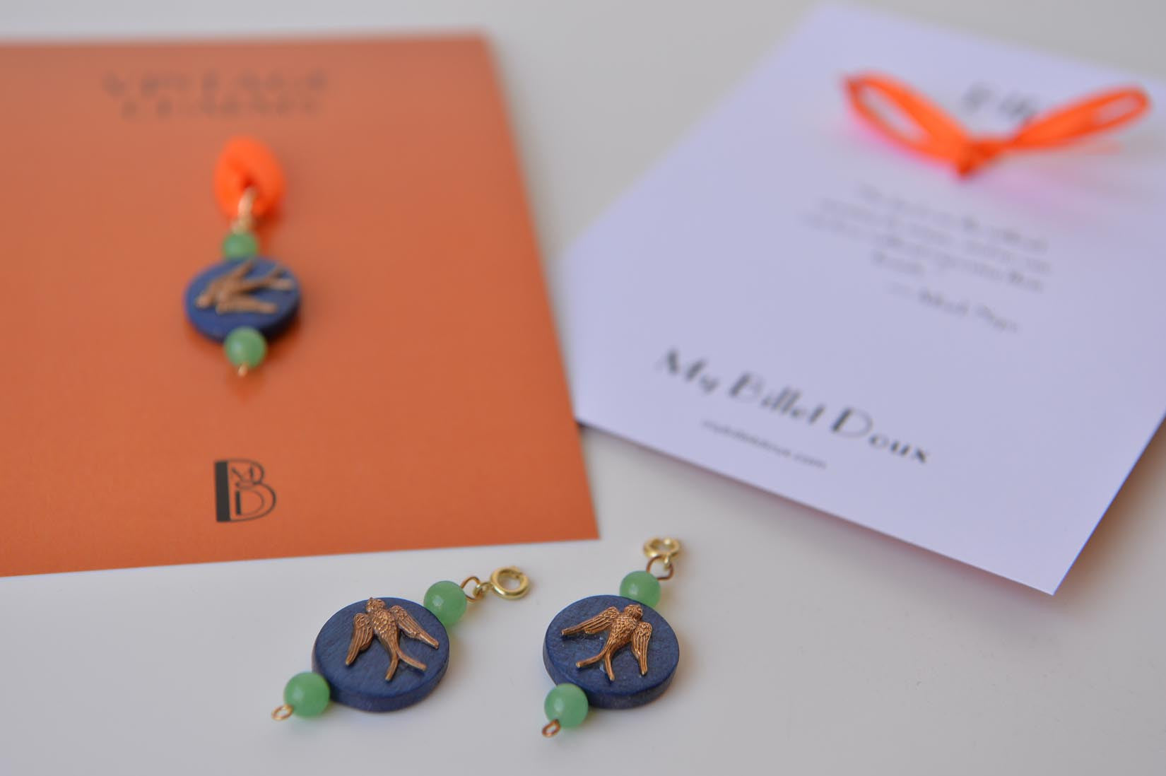 Swallow charm - MyBilletDoux.com