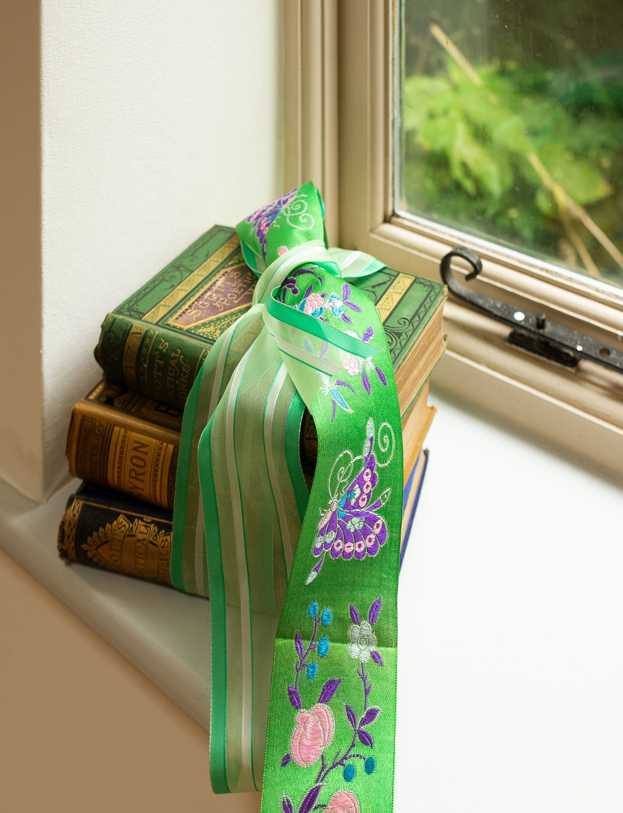 Silk ribbon duo Green