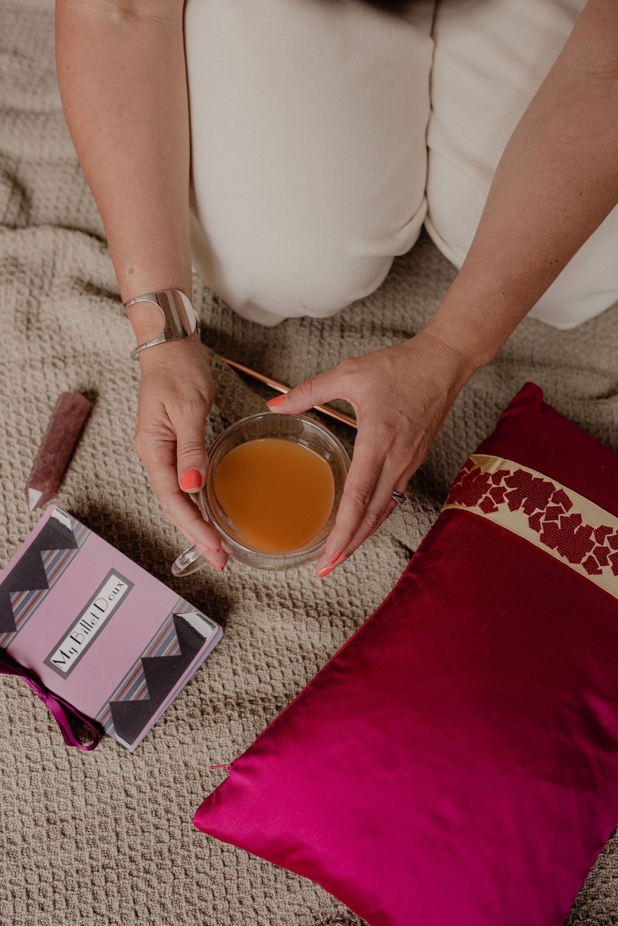 Organic cotton waffle blanket