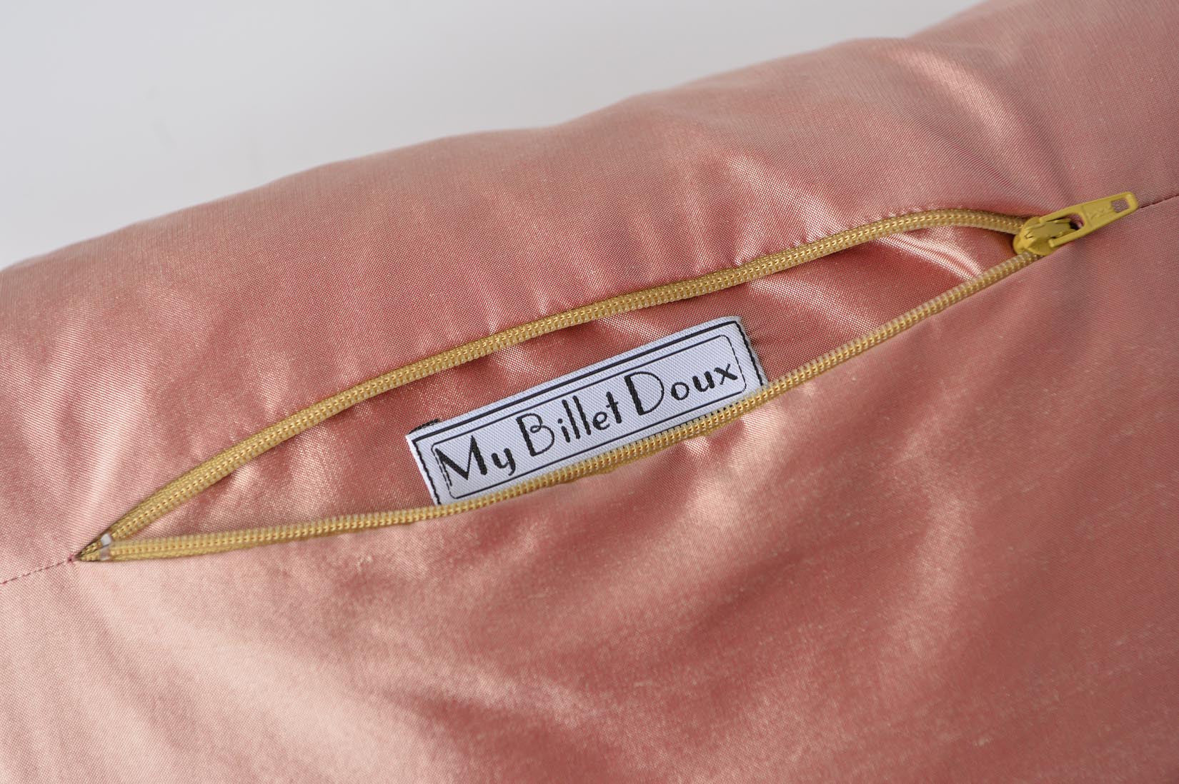 "Fragment" Sunset pink silk cushion - MyBilletDoux.com