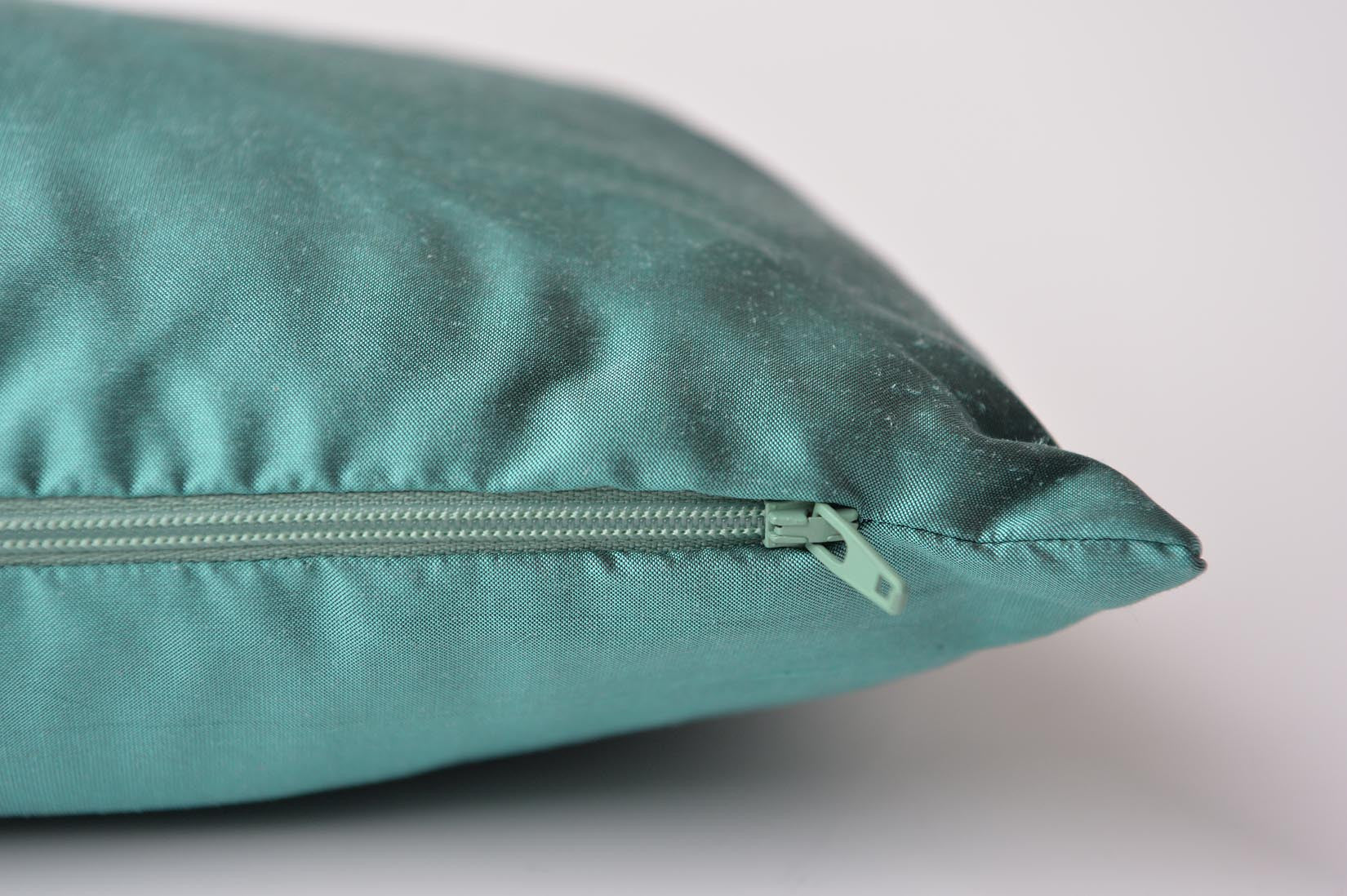 "ZigZag" Elfin blue silk cushion - MyBilletDoux.com