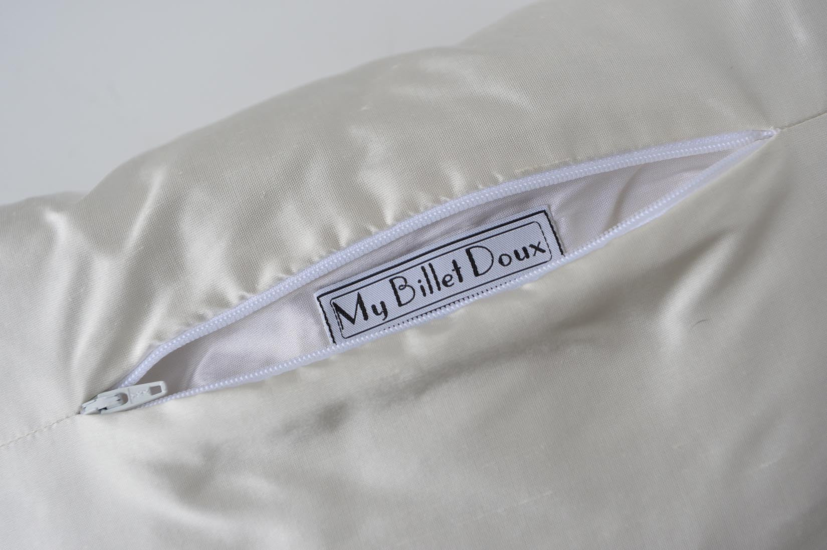 "Pensée" Porcelain silk cushion - MyBilletDoux.com