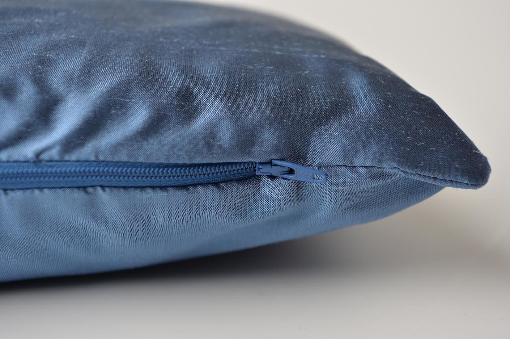 "ZigZag" Rivera blue silk cushion - MyBilletDoux.com