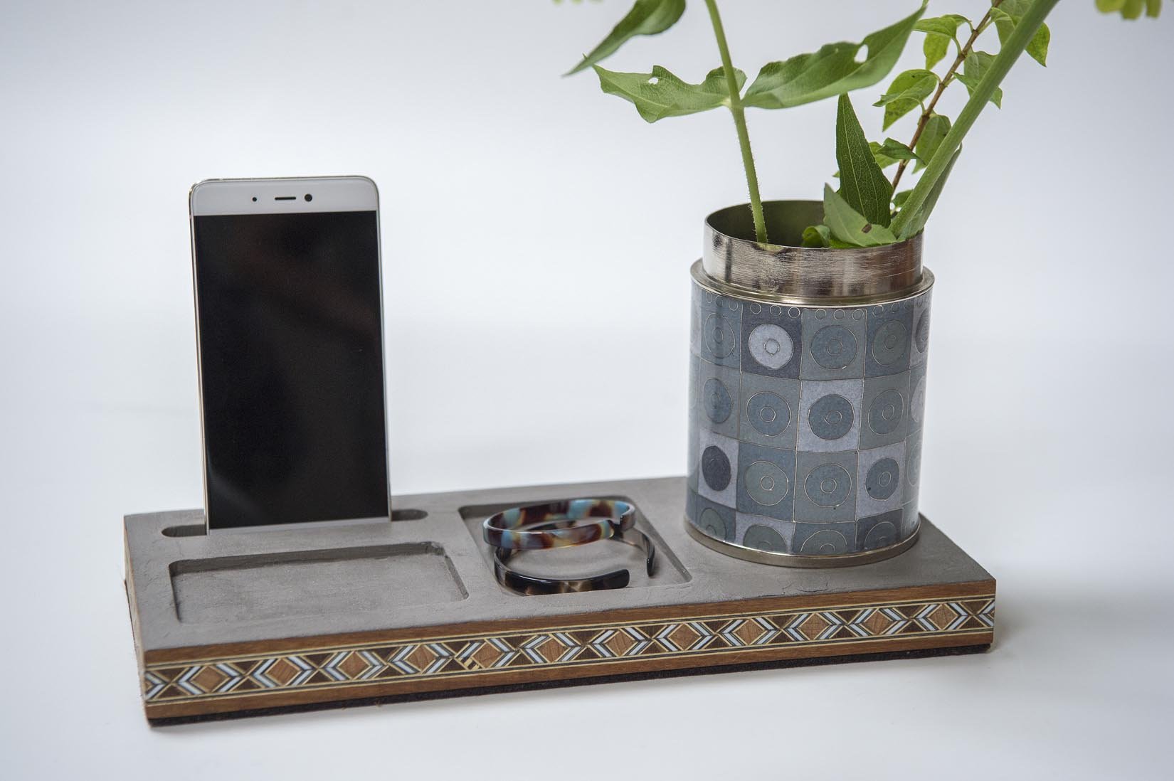 DESK ORGANIZER WITH MARQUETRY - MyBilletDoux.com