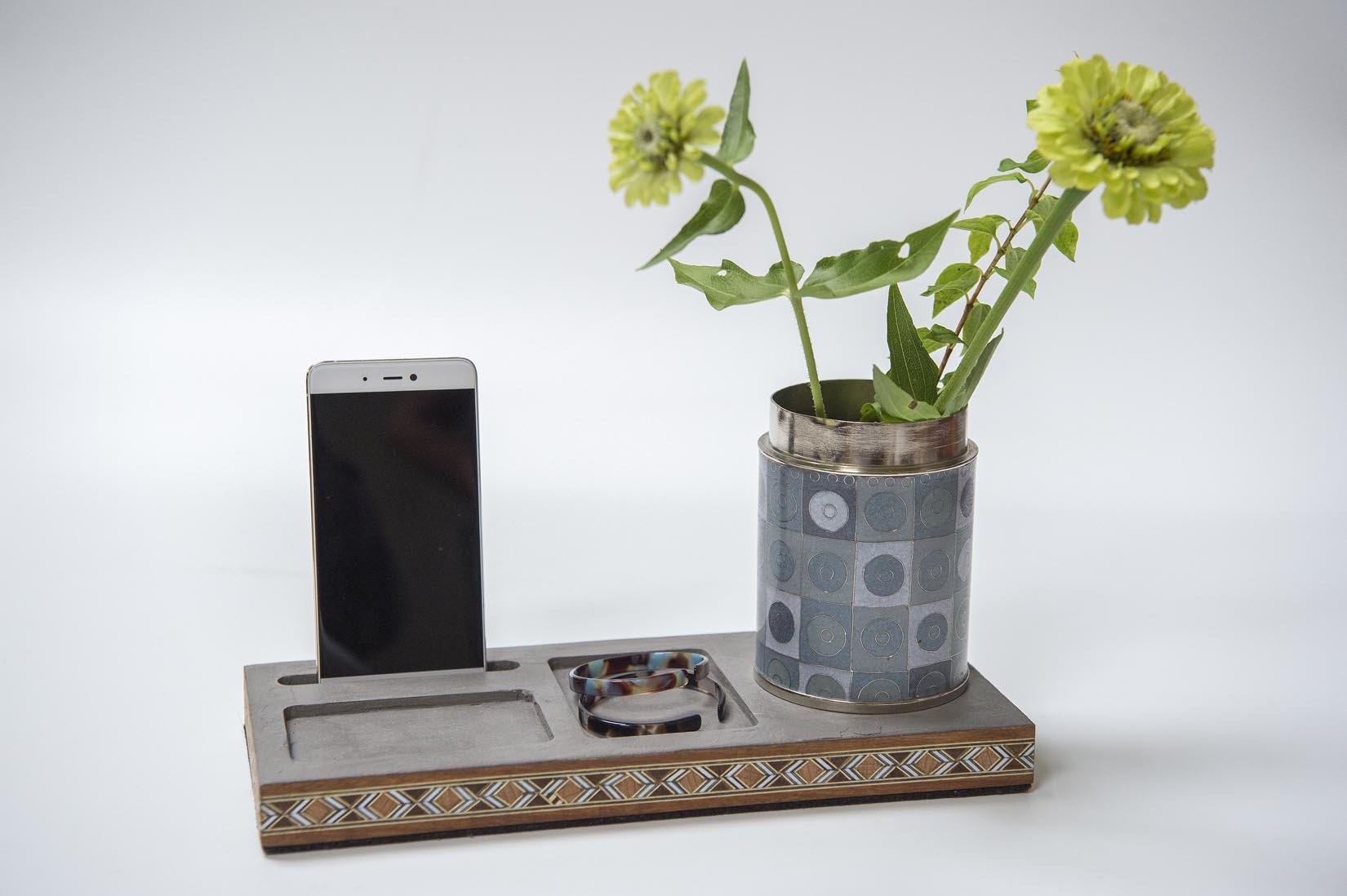 DESK ORGANIZER WITH MARQUETRY - MyBilletDoux.com