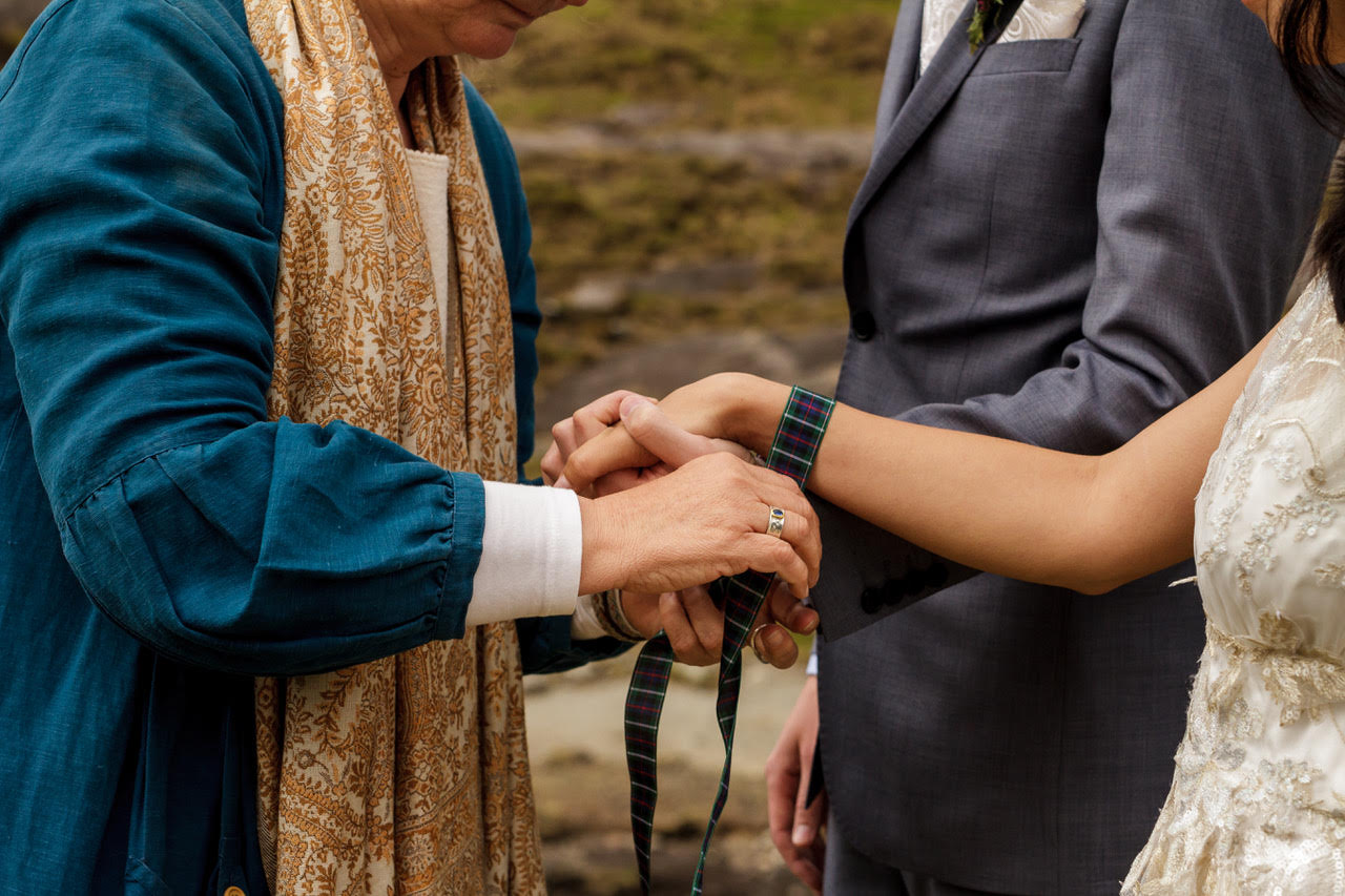 Hand fasting ceremonies on "Cloud island" captured by Lynne Kennedy