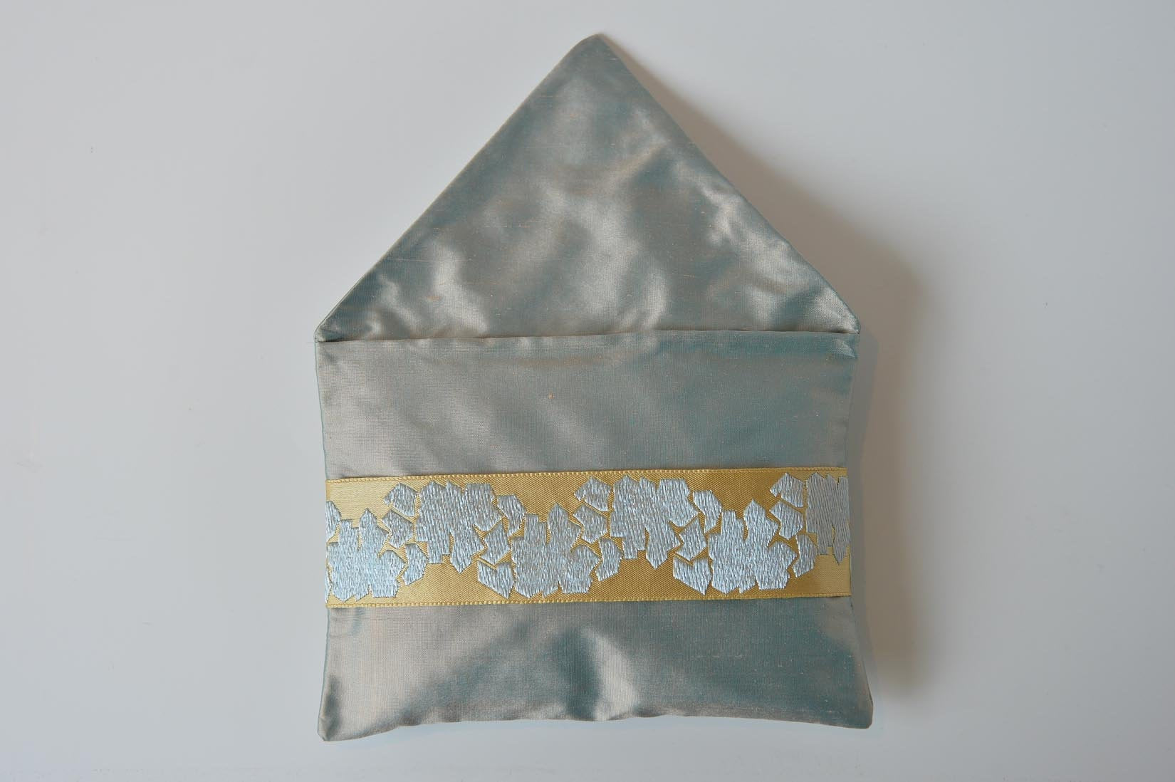 Fragment Stardust grey silk envelope cushion - MyBilletDoux.com