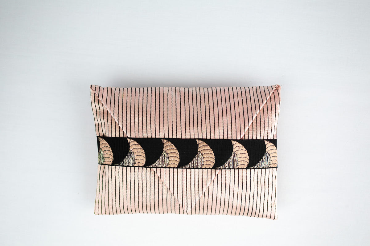 "Ottoman" stripe silk envelope cushion