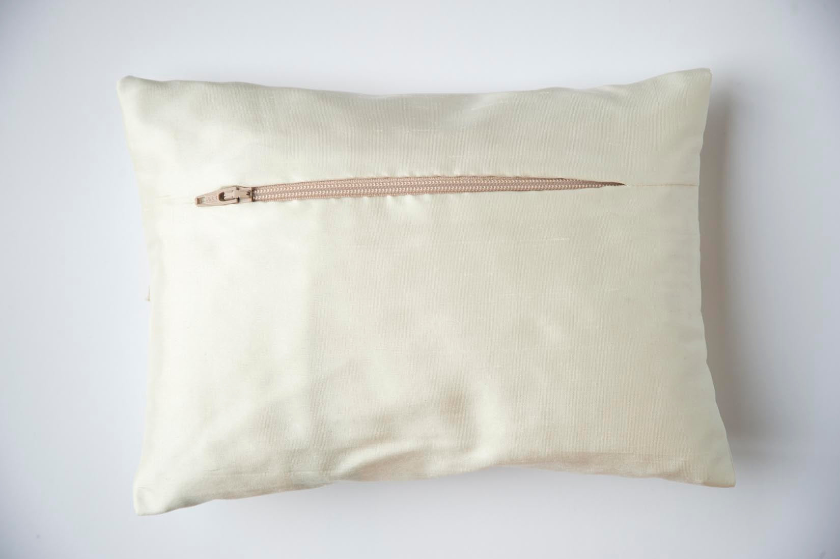 Brocade Porcelain silk envelope cushion - MyBilletDoux.com