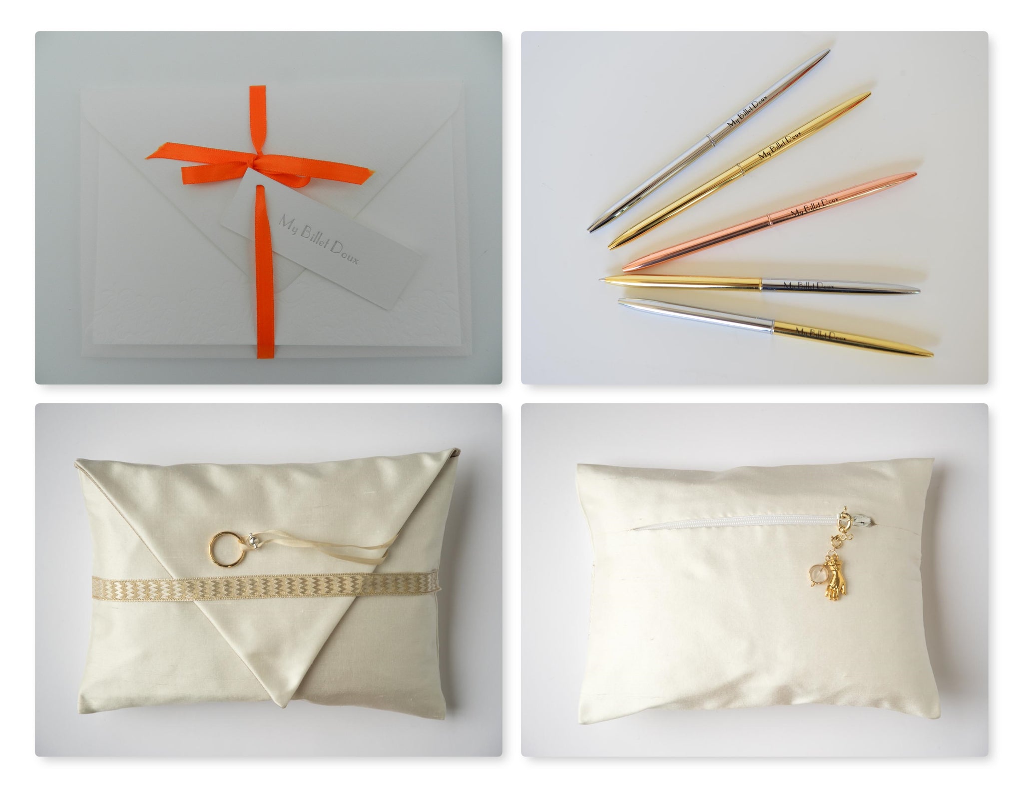 Chiffon porcelain silk envelope cushion - MyBilletDoux.com