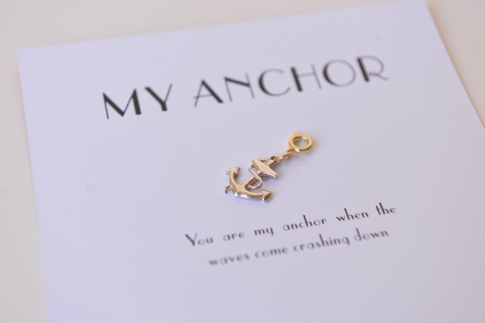 Silver anchor charm - MyBilletDoux.com