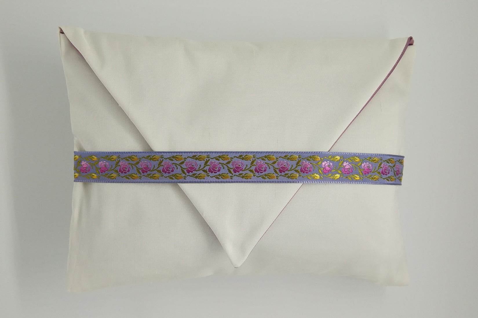 "Roses" Porcelain silk envelope cushion - MyBilletDoux.com