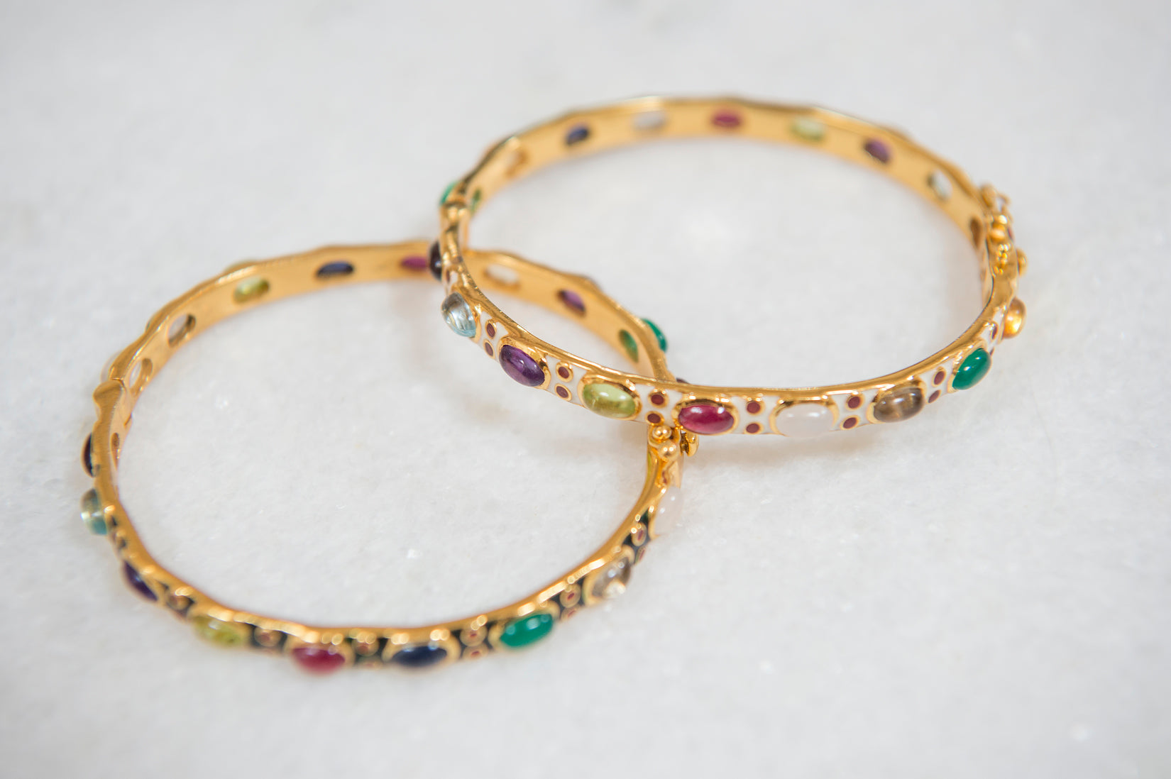 Enamel and gemstones bracelet