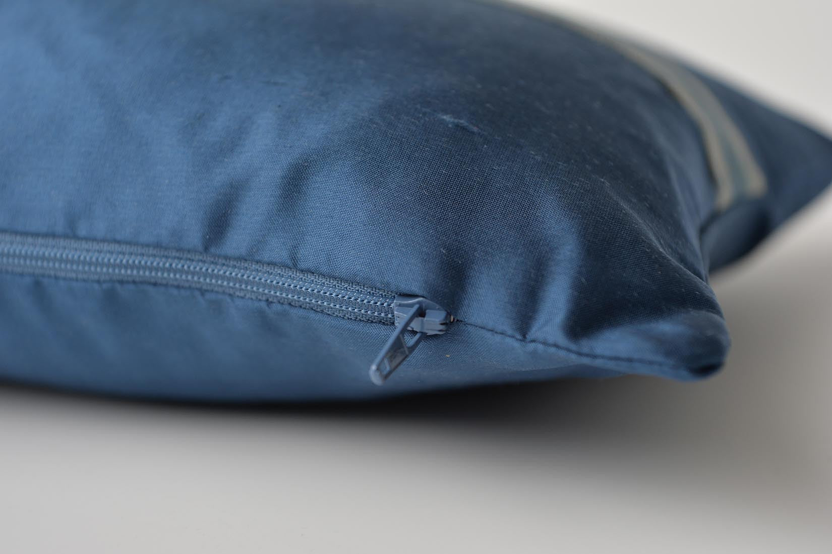 "Arlequin" Insignia blue silk cushion - MyBilletDoux.com