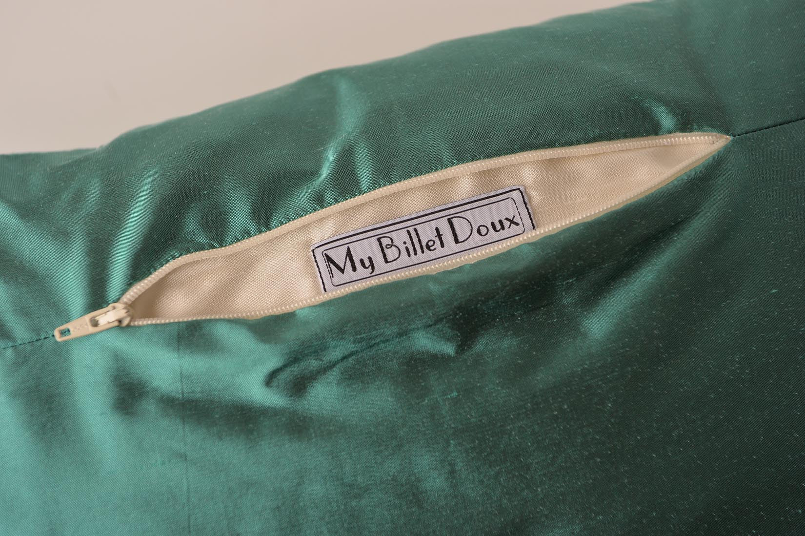 "Alterné" Elfin blue silk cushion - MyBilletDoux.com