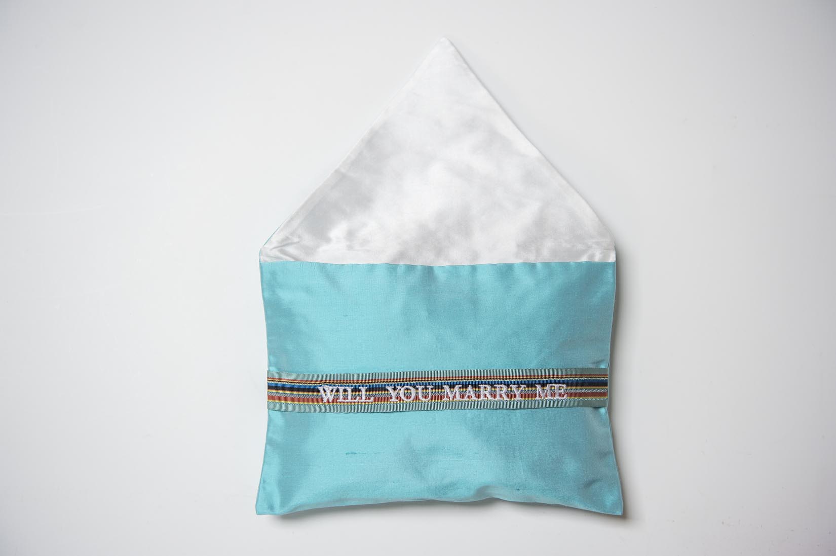Will you marry me- haze silk envelope cushion - MyBilletDoux.com